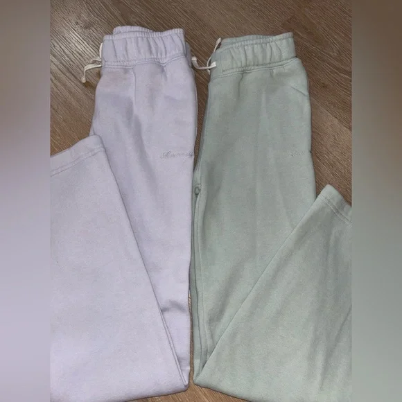 Abercrombie girls wide leg sweat pants size 7/8 LONG - Picture 4 of 4